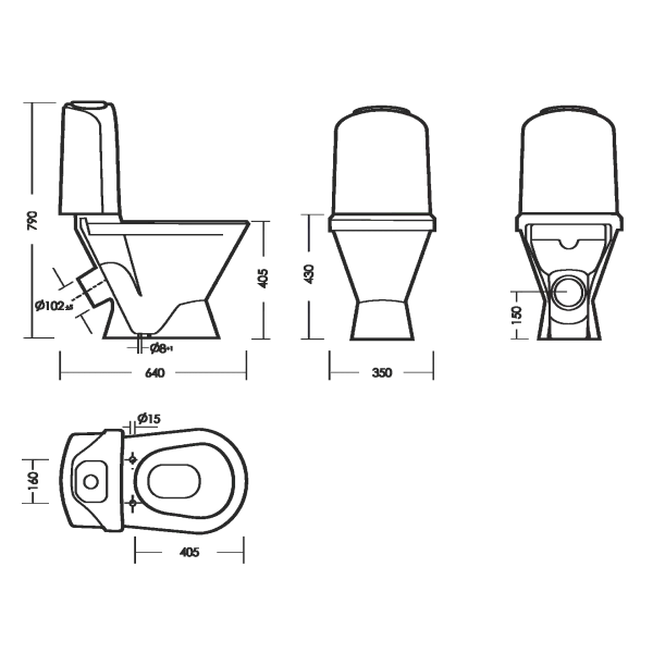 Унитаз-компакт Sanita Luxe Classic CSCSLCC01040611